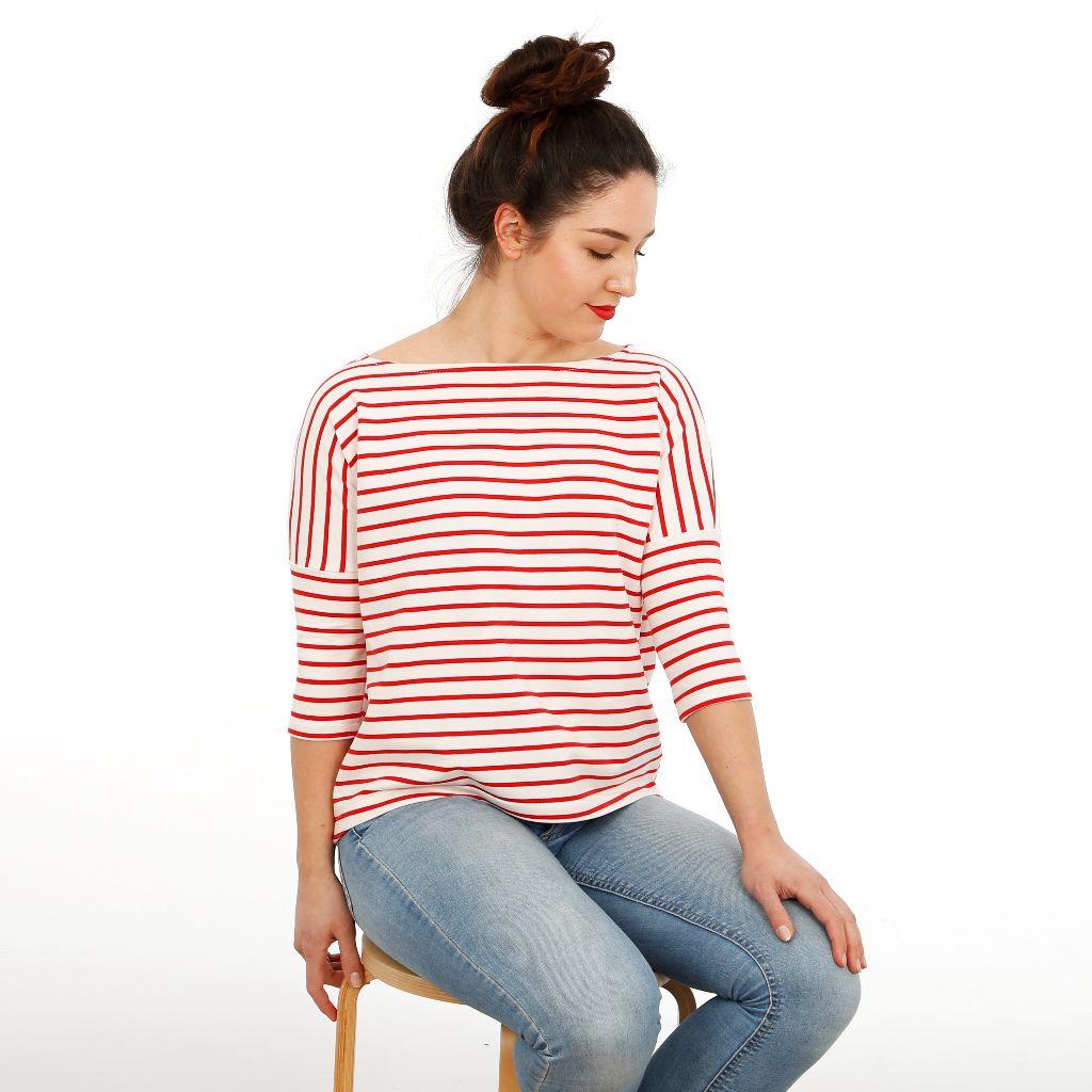 Papierschnittmuster Sommershirt Frau Karla XS-XXL